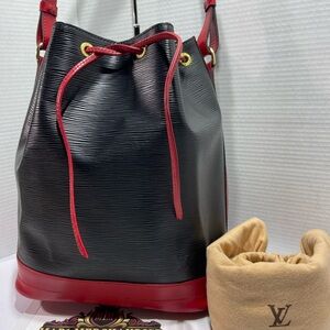 Louis Vuitton Noe  GM in Epi Leather Black and Red., with dust bag.